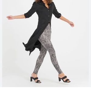 Spanx Faux Skin Snake Print Leggings Medium